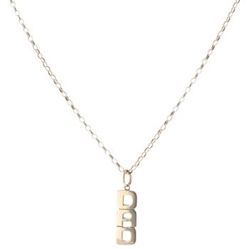9ct Yellow Gold DAD Pendant and Chain 26"