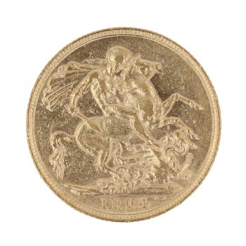 1904 Edward VII Large Head Australia Full Sovereign Coin