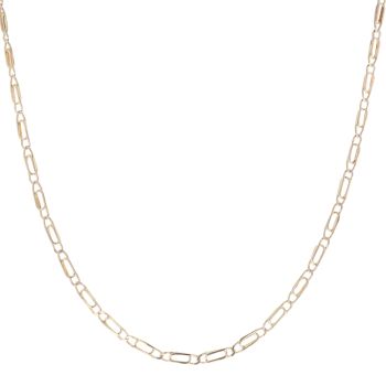9ct Yellow Gold Paperclip Fancy Chain 18"