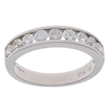 Platinum 1.00ct Brilliant Cut Diamond Eternity Ring