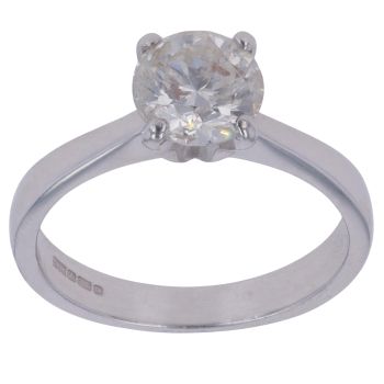 18ct White Gold 1.00ct Brilliant Cut Diamond Solitaire Ring