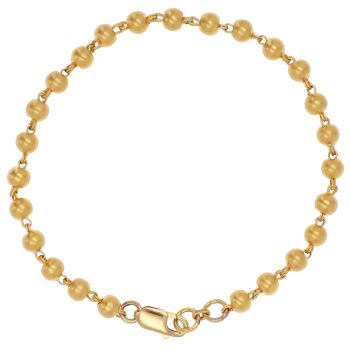 22ct Yellow Bead Bracelet 7"