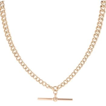 9ct Yellow Gold Albert T-Bar Chain 22"