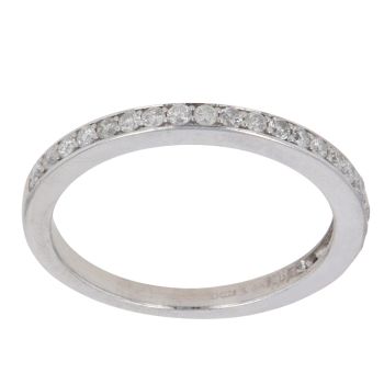 9ct White Gold 0.25ct Brilliant Cut Diamond Half Eternity Ring