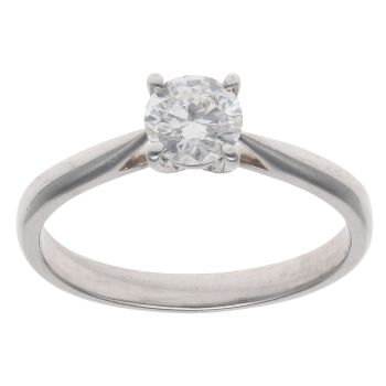 Platinum 0.50ct Brilliant Cut Diamond Solitaire Ring