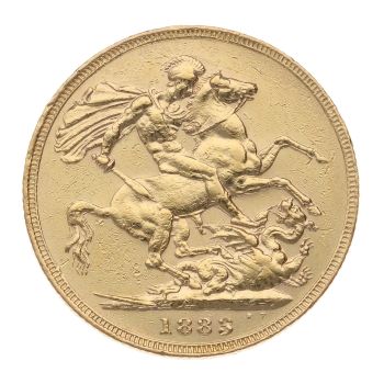 1883 Victoria Old Head Australia Full Sovereign Coin