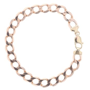9ct Yellow Gold Curb Bracelet 9.5"