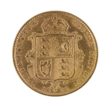 1892 Victoria Half Sovereign Coin