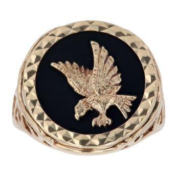 9ct Yellow Gold Eagle Fancy Signet Ring