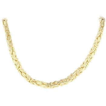 9ct Yellow Gold Square Byzantine Chain