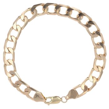 9ct Yellow Gold Curb Bracelet 8"