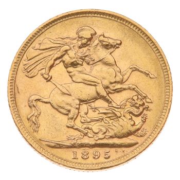 1895 Victoria Old Head Australia Full Sovereign Coin
