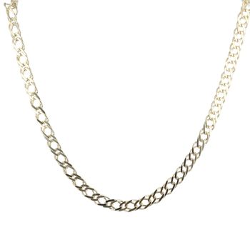 9ct Yellow Gold Double Curb Chain 16"