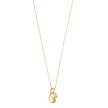 22ct Yellow Gold Bloom Pendant Necklace