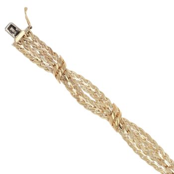 9ct Yellow Gold Twist Fancy Bracelet 7.5"