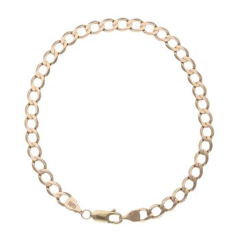 9ct Yellow Gold Curb Bracelet 8"