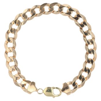 9ct Yellow Gold Curb Bracelet 10"