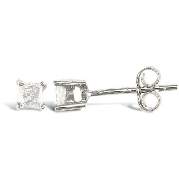 Mint Of London 925 Silver Sq. Cluster Cubic Zirconia Studs