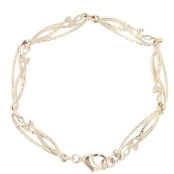 9ct Yellow Gold Fancy Bracelet 7"