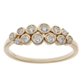 9ct Yellow Gold 0.50ct Brilliant Cut Diamond Fancy Ring