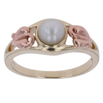 9ct Yellow and Rose Gold Pearl Tree Of Life Clogau Ring