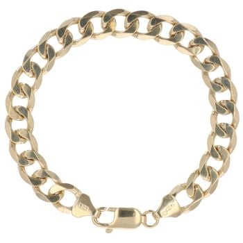 9ct Yellow Gold Curb Bracelet 7"