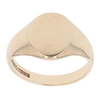 9ct Yellow Gold Oval Signet Ring