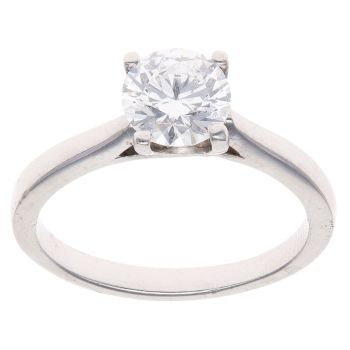 Platinum 1.07ct Brilliant Cut Lab Grown Diamond Solitaire Ring