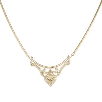 18ct Yellow Gold 0.50ct Diamond Fancy Collarette 16"