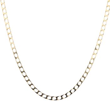 9ct Yellow Gold Square Curb Chain 20"