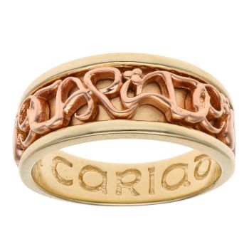 9ct Yellow and Rose Gold Cariad Clogau Ring