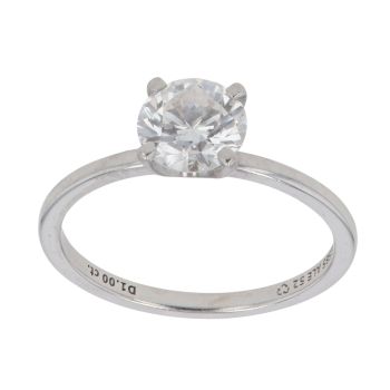 14ct White Gold 1.00ct Brilliant Cut Lab Grown Diamond Solitaire Ring