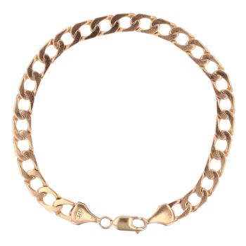 9ct Yellow Gold Curb Bracelet 9"