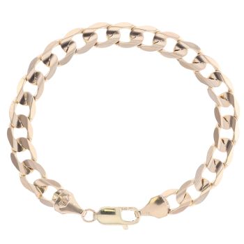 9ct Yellow Gold Curb Bracelet 8"