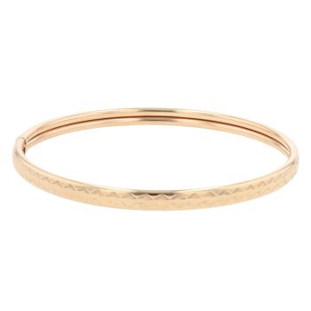 9ct Yellow Gold Patterned Bangle
