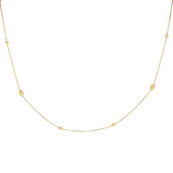 22ct Yellow Gold Beaded Chain 16"