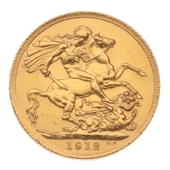 1912 George V Full Sovereign Coin