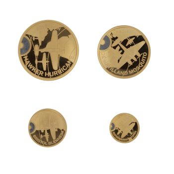 2024 Charles III WWII Aircraft Legends Tristan Da Cunha Sovereign Set Boxed with Proof
