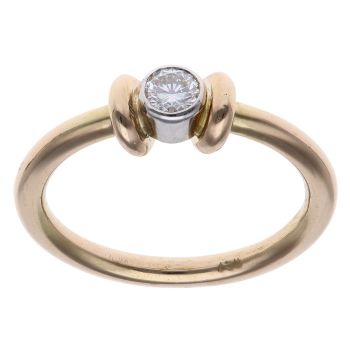 14ct Yellow Gold 0.25ct Brilliant Cut Diamond Solitaire Ring