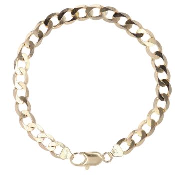 9ct Yellow Gold Curb Bracelet 8"
