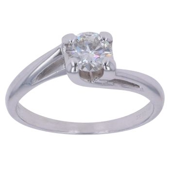 18ct White Gold 0.60ct Brilliant Cut Diamond Solitaire Ring