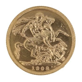 1908 Edward VII Full Sovereign Coin