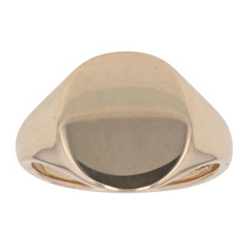 9ct Yellow Gold Plain Signet Ring
