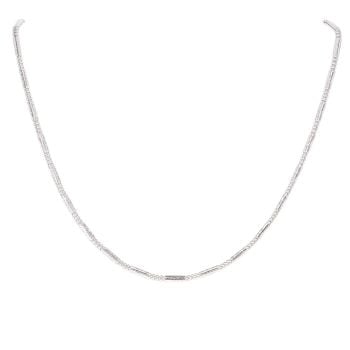 18ct White Gold Patterned Fancy Chain 20"