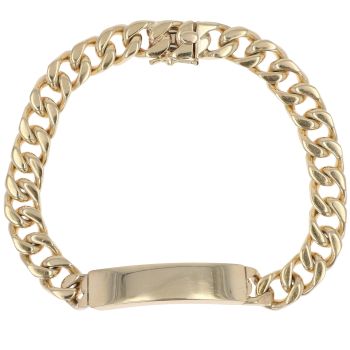 9ct Yellow Gold ID Bracelet 8"