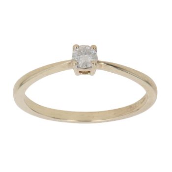 9ct Yellow Gold 0.25ct Brilliant Cut Diamond Solitaire Ring