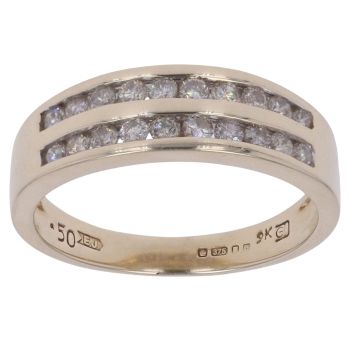 9ct Yellow Gold 0.50ct Brilliant Cut Diamond Fancy Ring