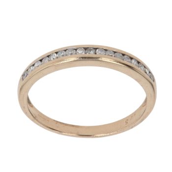 9ct Yellow Gold 0.25ct Single Cut Diamond Eternity Ring