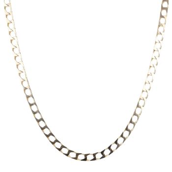 9ct Yellow Gold Square Curb Chain 28"
