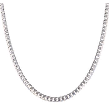 9ct White Gold Curb Chain 20"